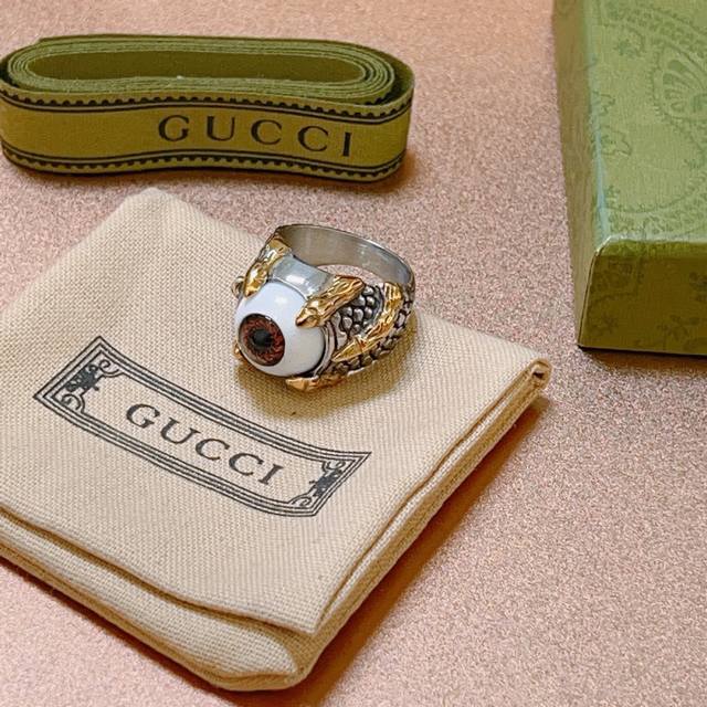 Gucci Ring Latest Style Tiger's Eye Stone Higher Grade Celebrity Edition Anger F