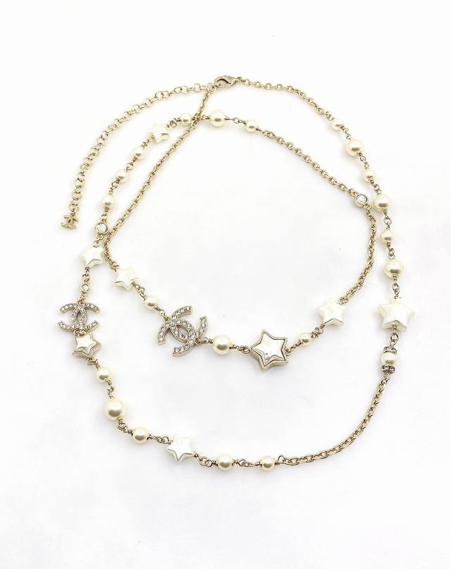 Ch*Nel Newest Five-Pointed Star Cc Chain Necklace Sweater Chain, Consistent Zp B