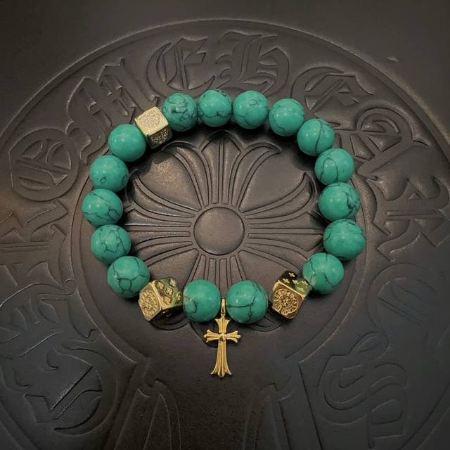 New Arrival, Boutique Quality Chrome Hearts Classic Retro Multi-Element Turquois