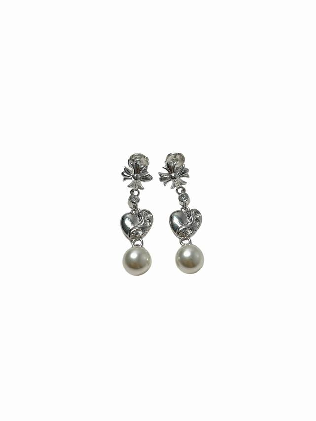 Chrome Hearts X Mikimoto Collaboration Cross Long Earrings The Recently Popular