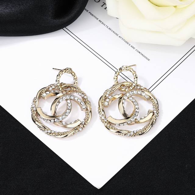 Chanel New Earrings Available Now At Stores Double C Circle Stud Earrings Crafte