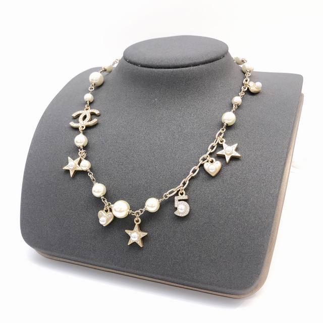 Id Xxl0067 Small Chanel Double C Multi-Element Pearl Diamond-Studded 5-Character