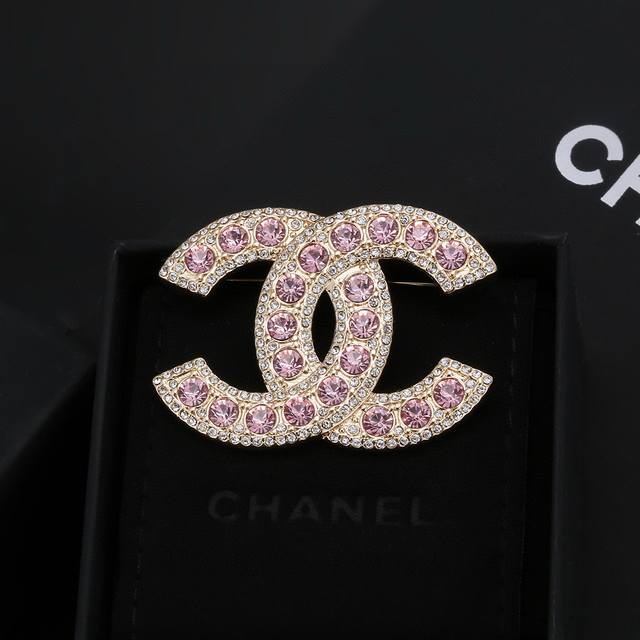 Chanel Letter Black Brooch
