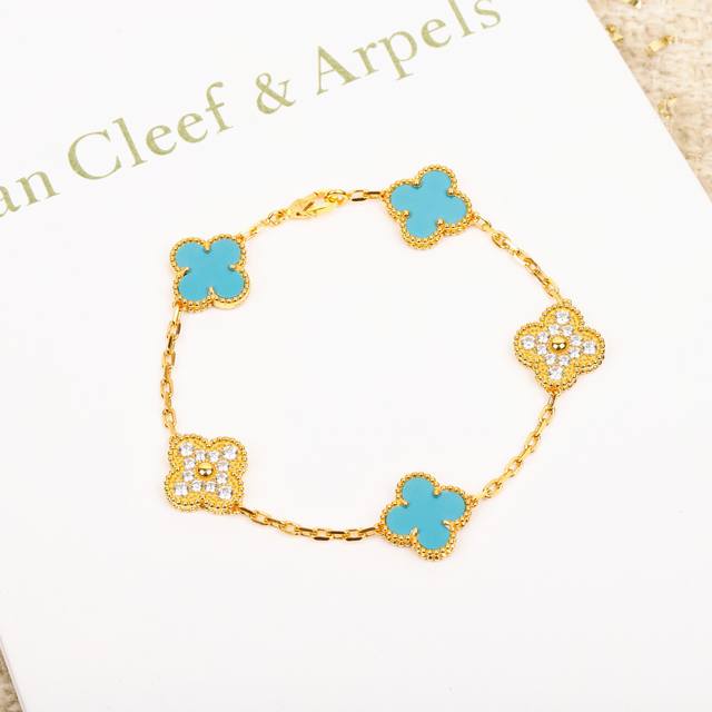 Our Products Include Five-Leaf Clover Bracelets With Diamonds, Customizable In 1