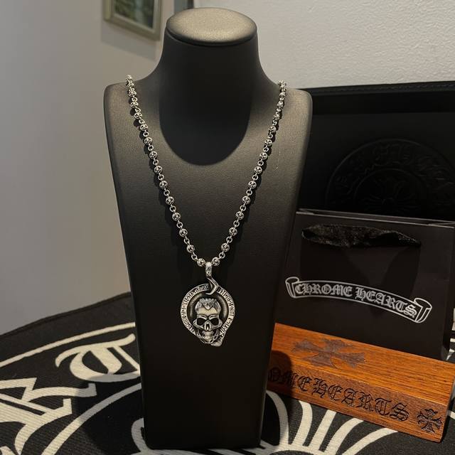 New Arrival, Boutique Quality Chrome Hearts Cross Heart Flower Ball Necklace Wit