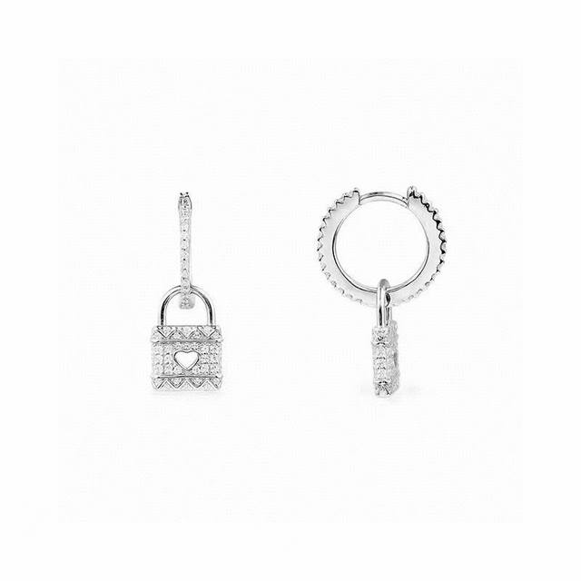 Apm Monaco Heart Lock Pendant Earrings This Apm Heart Lock Pendant Earring Featu