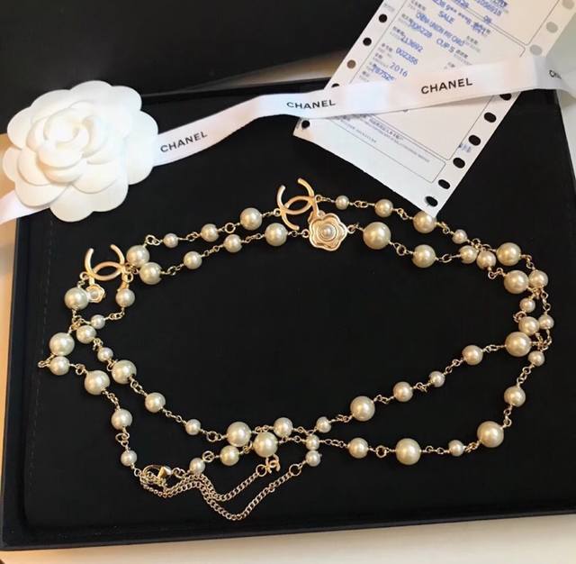 Enter And Exit The Boutique With Ease, Chanel Small Flower Sweater Chain, Long C