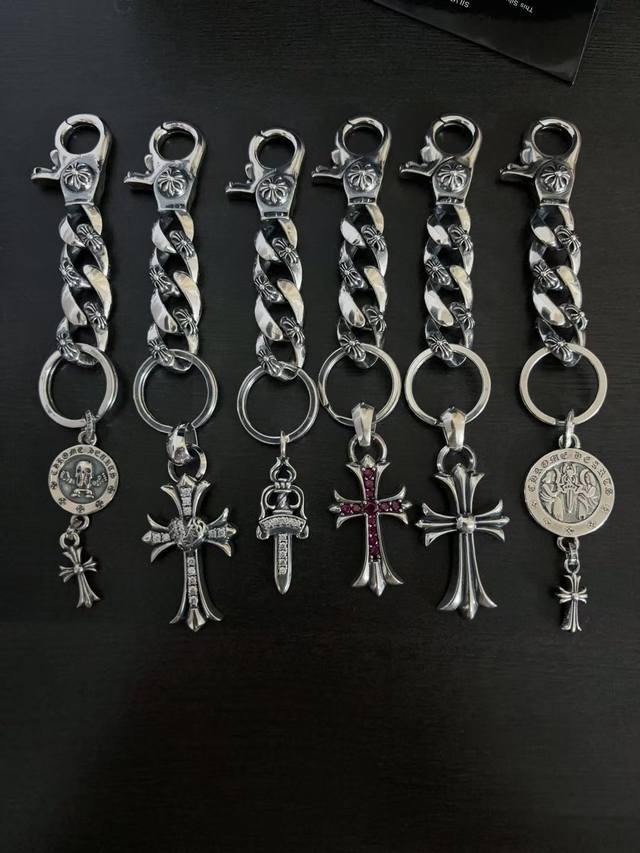 New Model, Counter-Quality Chrome Hearts Cross Pendant. Classic Retro Keyring Wi