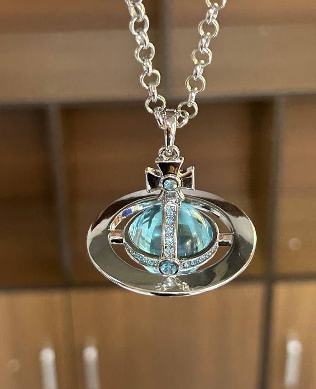 Classic Large Ball Crystal Saturn Necklace Crystal Necklace Vivienne Westwood Sa