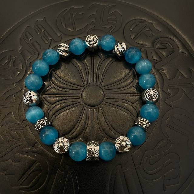 New Arrival, Boutique Quality Chrome Hearts Classic Retro Multi-Element Sea Blue