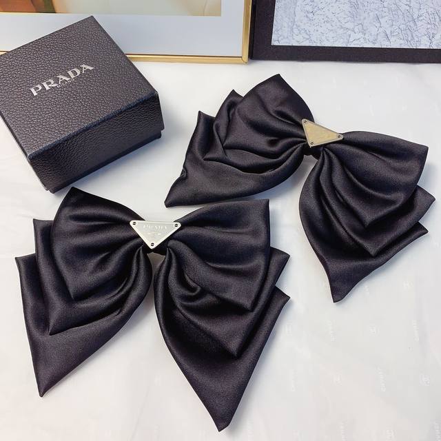 One Prada Hairpin Prada New Titanium Steel Logo Spring Clip. A Versatile Must-Ha