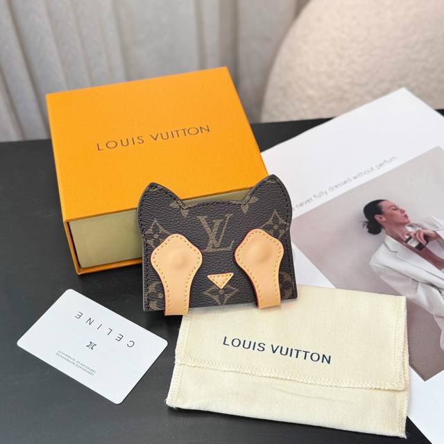 New Arrival 2 Colors Louis Vuitton Lv Cat Claw Card Holder Size: 10