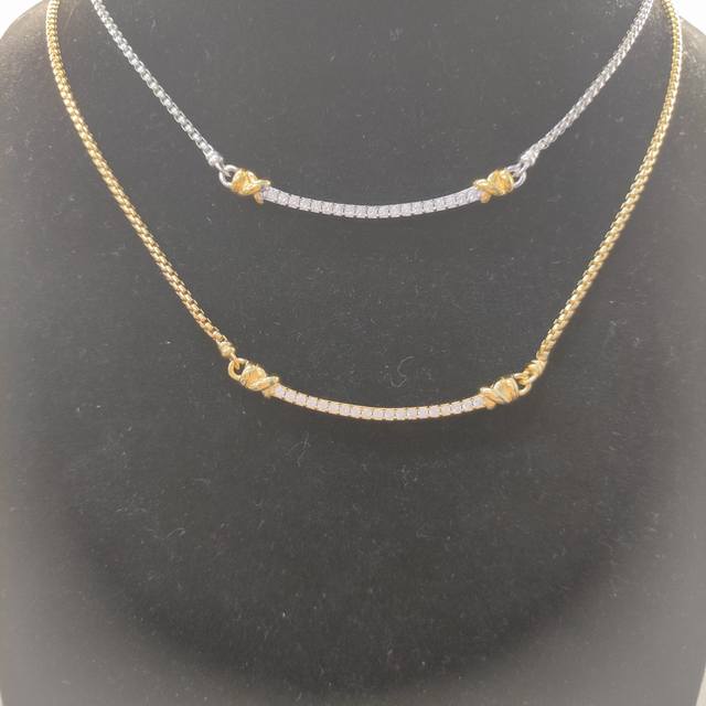 New David Yurman Smile Necklace With Edge. Chain Thickness: 2Mm, Length: 45+5Cm