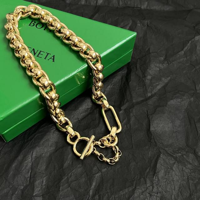 Bottega Veneta Bv Necklace: Metal-Inspired Design, Exceptionally Impressive. The