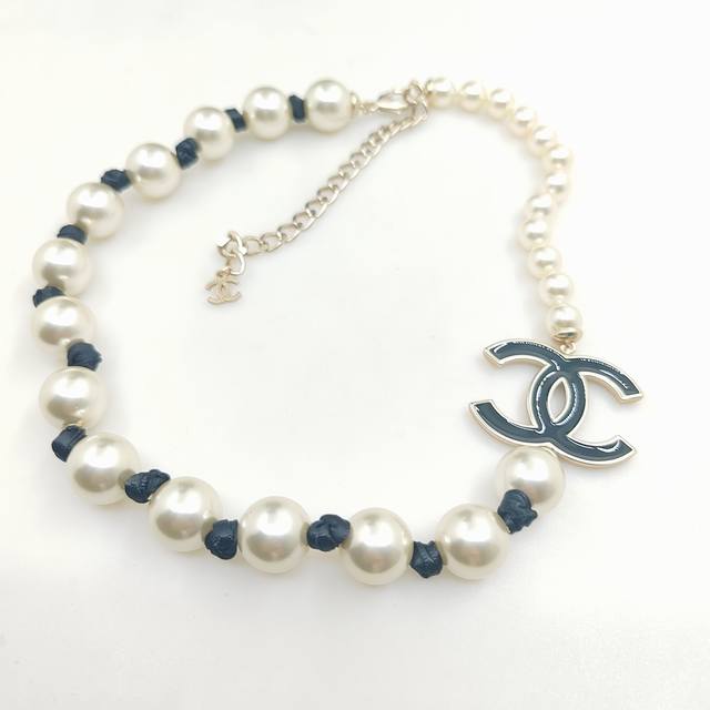 Ch*Nel Latest Black Cc Pearl Necklace, Zp Brass Material