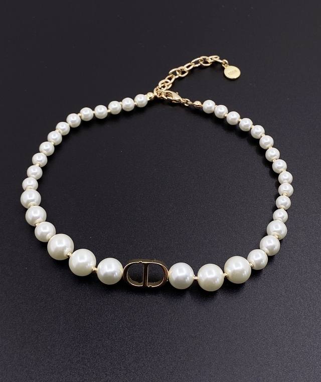 Necklace, Authentic Store Design, 1:1 Replica, Cd Pearl Necklace, Same Material