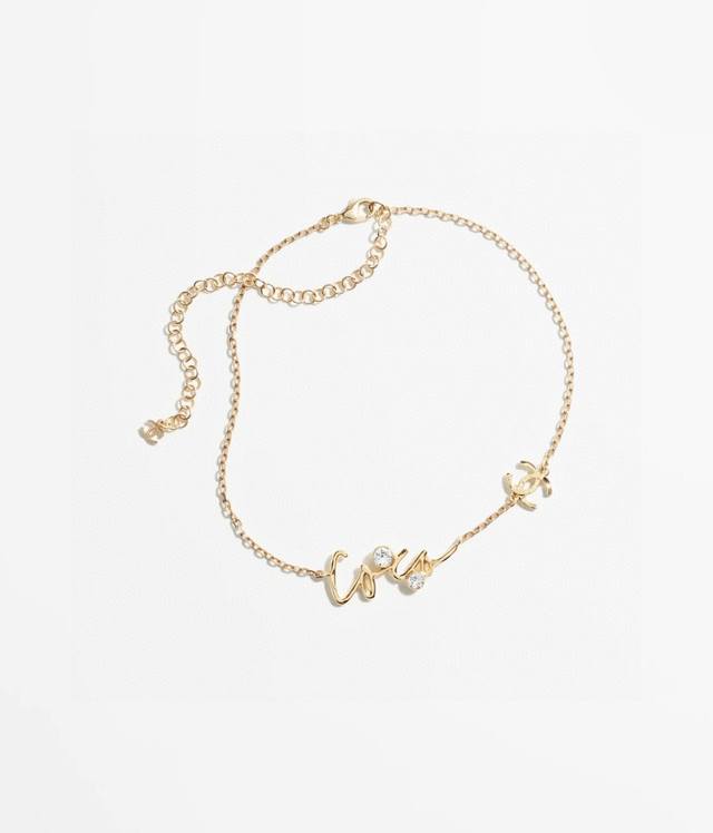 Department Store Authentic Chanel Double C Letter Necklace