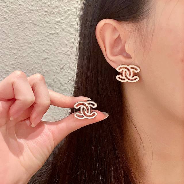 Chanel Openwork Double C Ear Studs