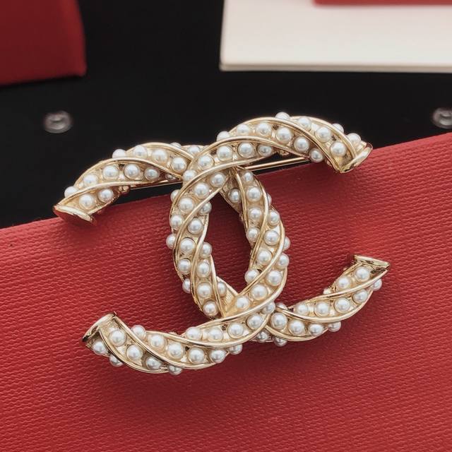 Id Xxz0052 Ch*Nel Latest Rice Bead Braided Brooch, Consistent Zp Brass Material