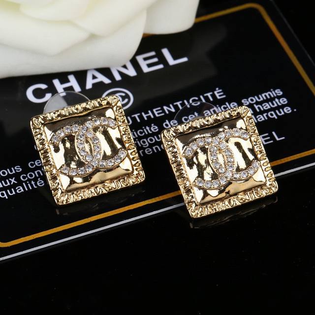 Chanel New Earrings, With The Boutique, Double C Stud Earrings, Meticulously Cra