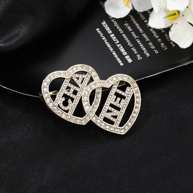 Chanel New Heart-Shaped Brooch Available Now At Stores Double C Brooch Crafted W