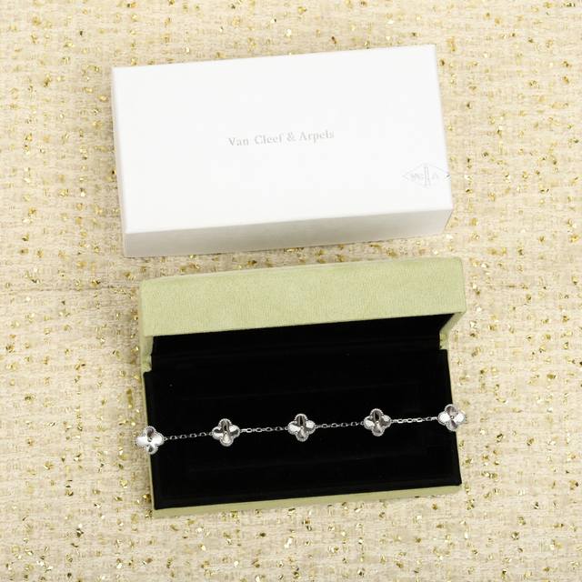 Our Laser-Engraved Five-Flower Bracelet, Available In A Customizable 18K Gold An
