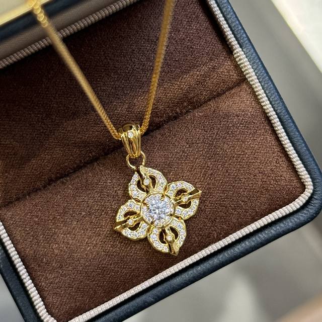 A5167 Pure Silver Edition Old-Style Gold Traditional Pure Silver Cross Diamond-S