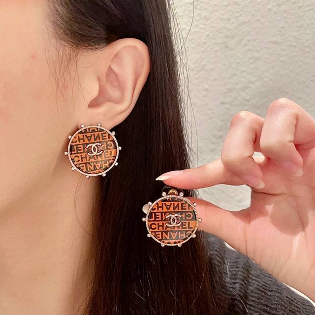 Chanel Letter Double C Stud Earrings