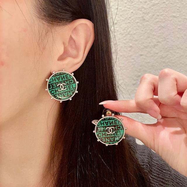Chanel Letter Double C Stud Earrings
