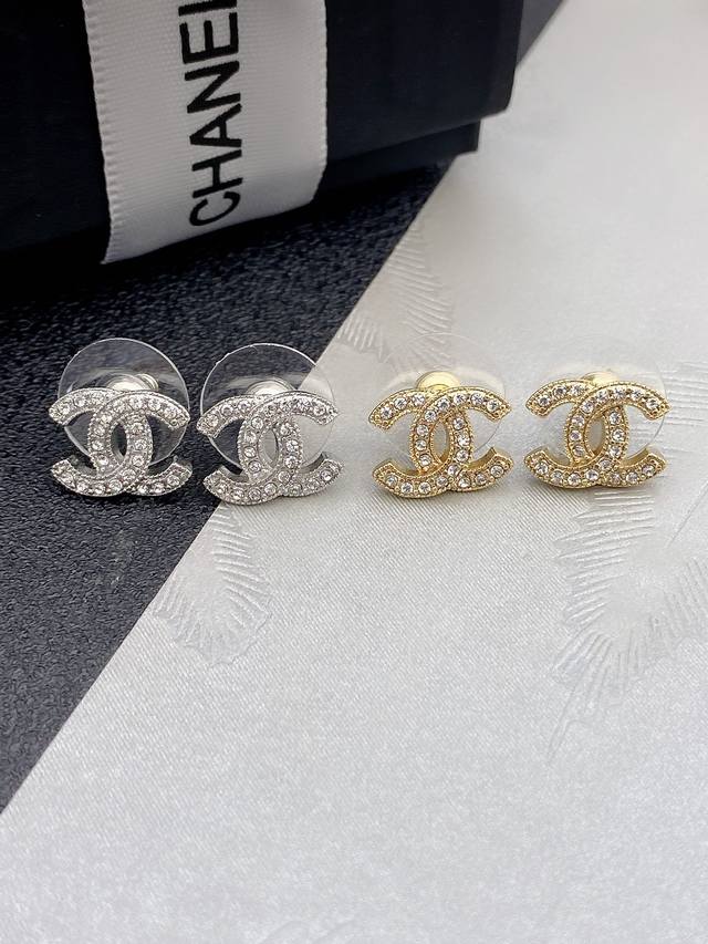 Chanel Classic Bestselling Mini Cc Ear Studs, Consistent Zp Brass Material, Two