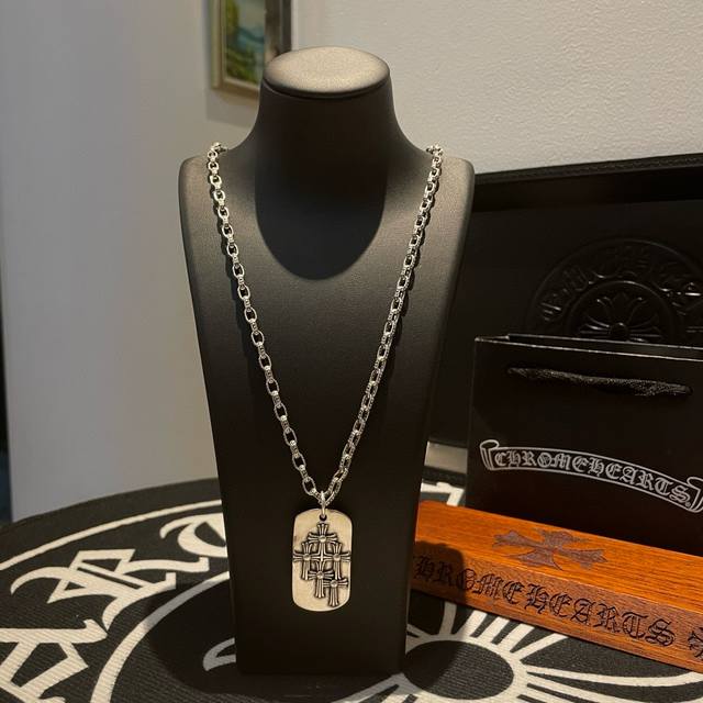 New Arrival, Counter Quality Chrome Hearts Classic Retro Cross Necklace With Squ