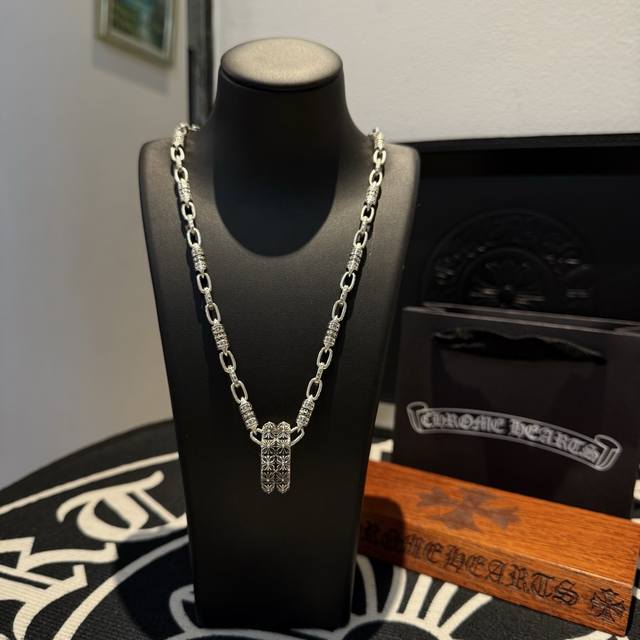 New Arrival, Boutique Quality Chrome Hearts Cross Necklace, Double-Layer Cross F