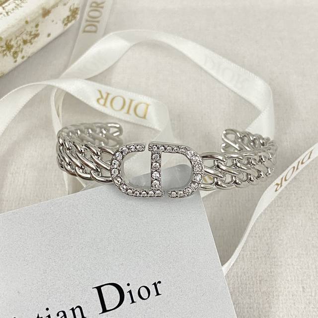 Code H519 Dior Bracelet Bestseller Now Available. Dior Crystal Cd White Gold Wov