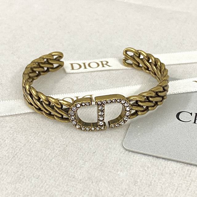 Code H519 Dior Bracelet Bestseller Now Available Dior Crystal Cd Antique Brass B