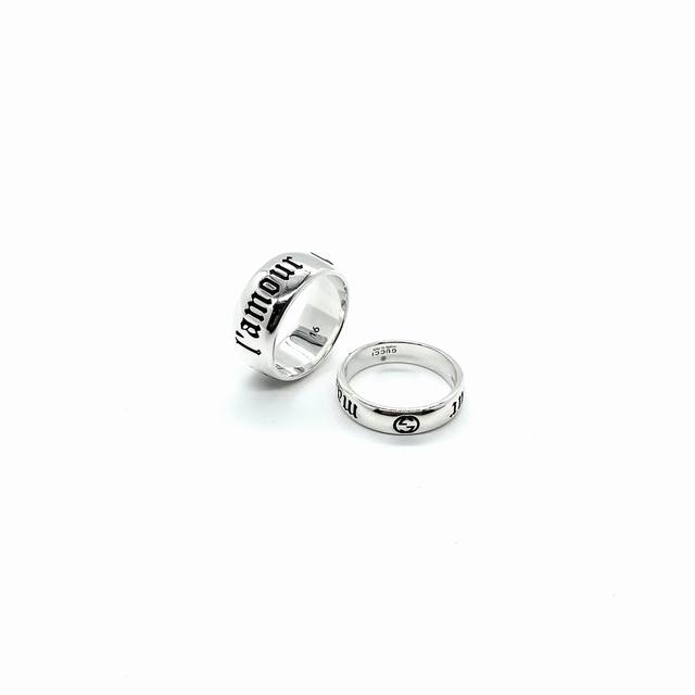 Maison De L'amour Engraved Ring 925 Sterling Silver Engraved Ring With Classic I