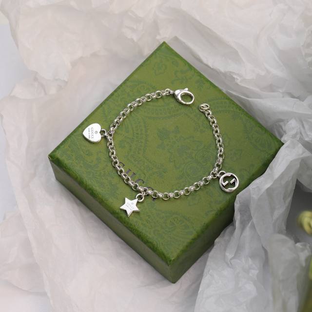 Gucci Bracelet, Same Material As The Official Store, New Gg Round Bead Chain Des