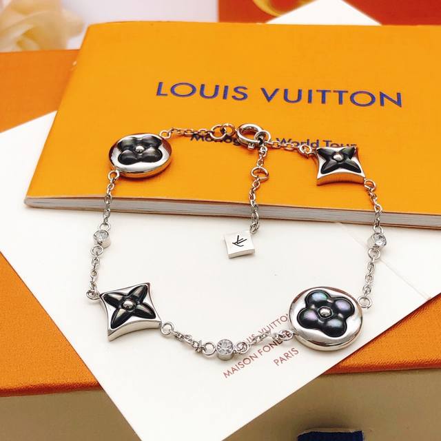 Lsl0092 Lv*Latest Gray Mother-Of-Pearl Bracelet, Consistent Zp Brass Material
