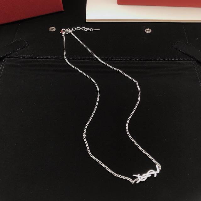 Id Yxl0014 Yvessaintlauren* Latest Silver Necklace, Made Of Zp Brass