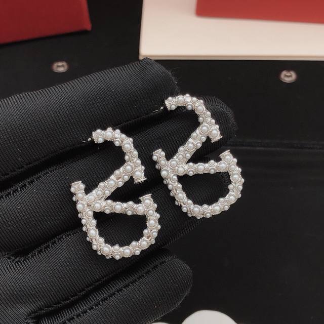 Ved0288 Medium Valenti*O Latest Diamond-Studded Pearl Earring Consistent Zp Bras