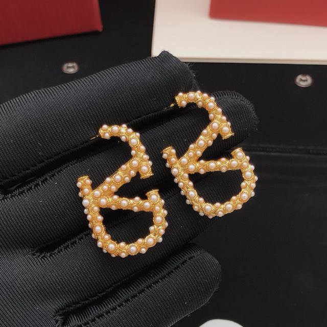 Ved0287 Medium Valenti*O Latest Diamond-Studded Pearl Earring Consistent Zp Bras