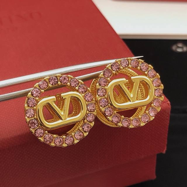 Ved0275 Valenti*O's Latest Round Colored Diamond Earrings, Made Of Zp Brass Mate