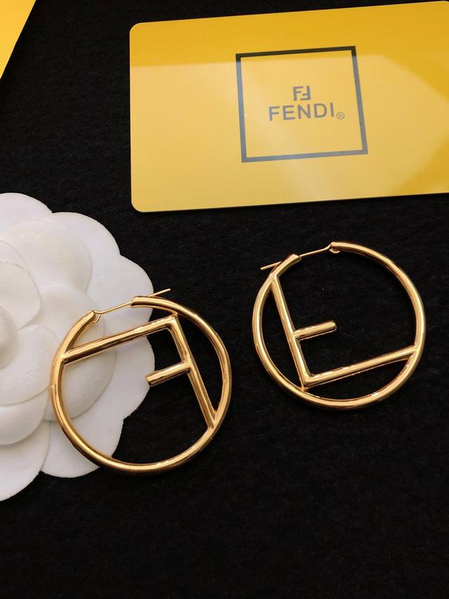 Fendi Fendi Earrings High-End Custom-Made, New And Trendy, Simple And Elegant St
