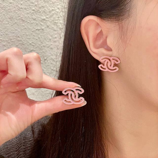 Chanel Openwork Double C Ear Studs