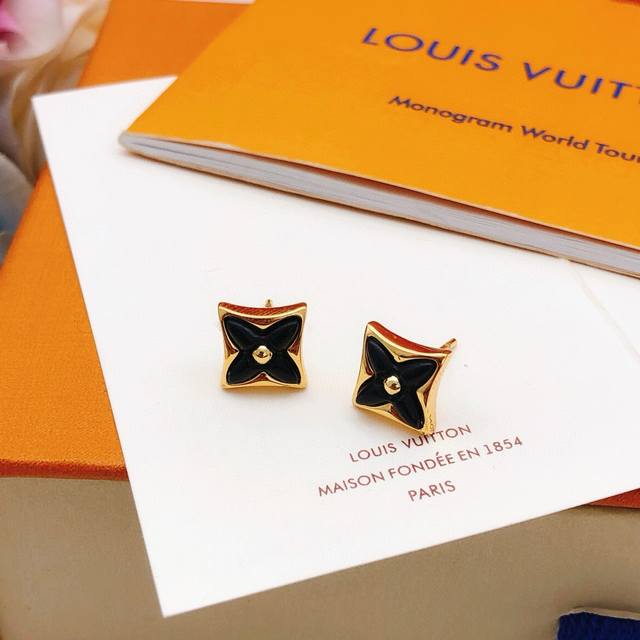 Model No. Led0291 Lv*Latest Black Black Pearl Earring, Zp Brass Material