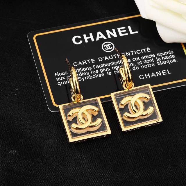 Chanel New Earrings, Premium Resale Quality, Chanel Goose Series, Classic Cc Log