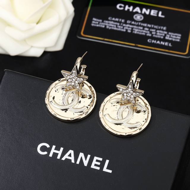 Chanel New Earrings, Authentic Quality, Chanel Goose Series, Classic Cc Logo Sty