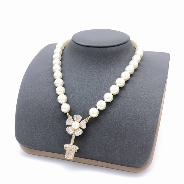 Code Xxl0241 Ch*Nel Latest Pearl Flower Necklace With Flower Pot, Consistent Zp