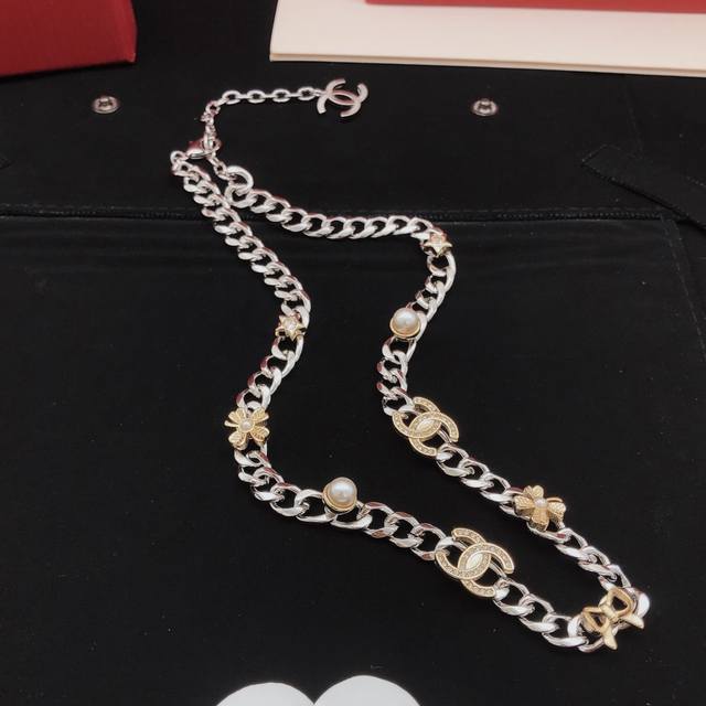 Id Xxl0068 Ch*Nel Latest Butterfly Knot Necklace, Zp Brass Material