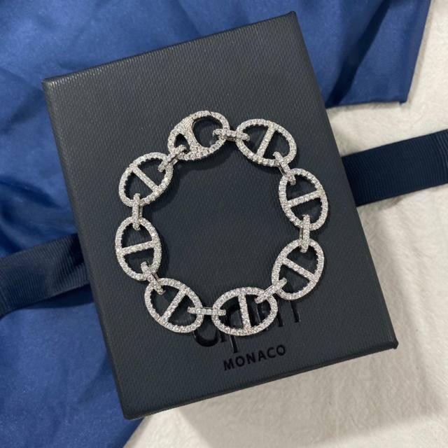 Apm Pig Nose Chain Link Silver Bracelet For Women, Ins-Inspired Niche Design, Ne