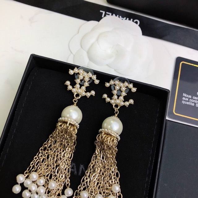 Chanel New Fringe Earring And Earring Set, Custom-Made From Original Mold, Extre